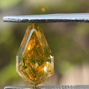Natural Fancy Greenies Yellow Shield Cut Diamond – 1.56ct Natural Rose Cut Diamond for Engagement Ring or Custom Jewelry