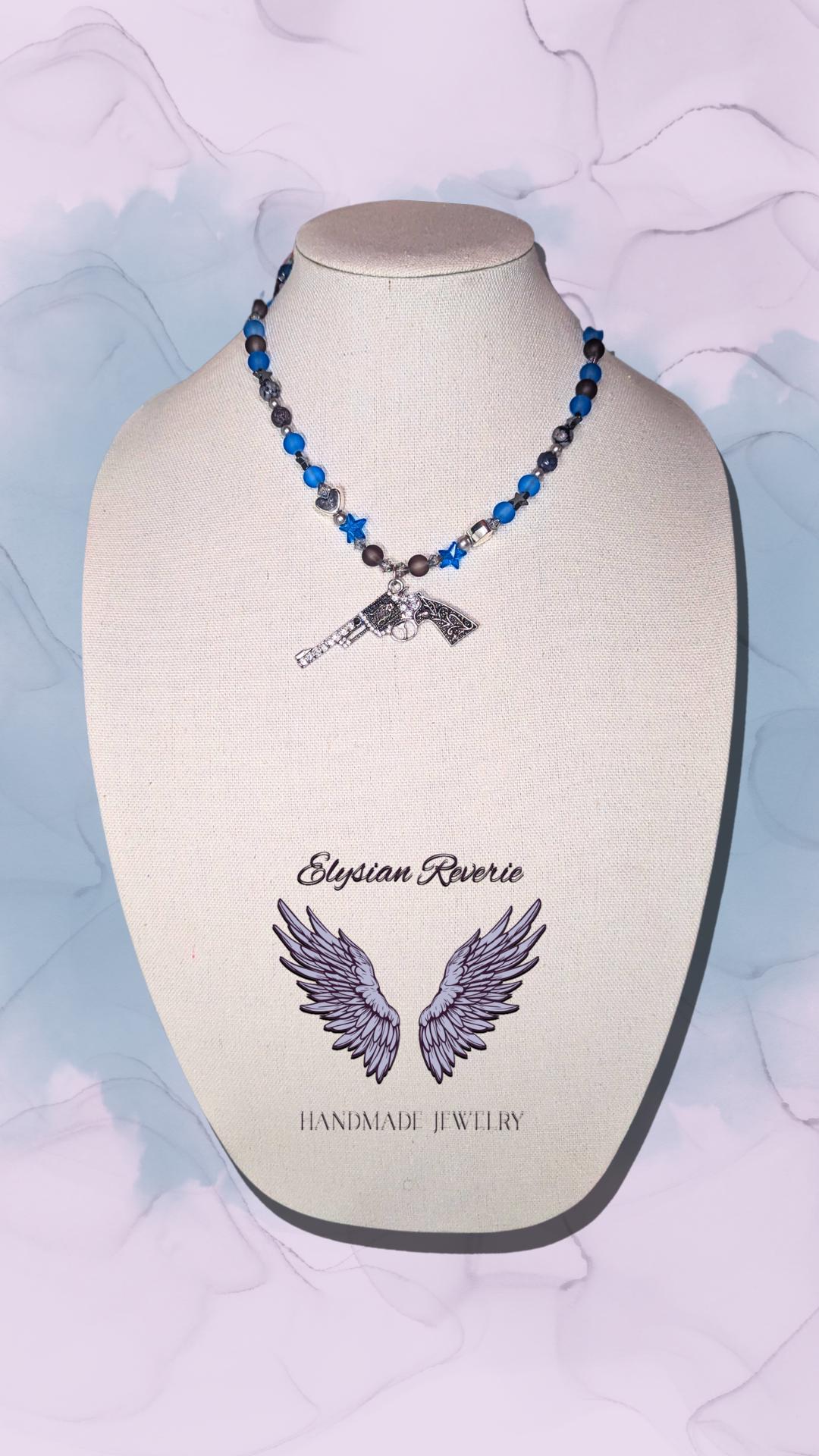 OOAK Outlaw’s Amulet Choker Necklace - Western Style - Cowgirl Jewelry - Upcycled Pendant - - Thumbnail 2