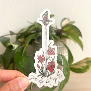 TOG | you do not yield sticker | holographic | bookish
