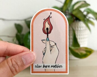 slow burn matches | bookish | flame reading sticker