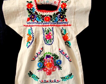 South American embroidered girls dress, embroidered blouse, Cinco de Mayo wear,  embroidered top,