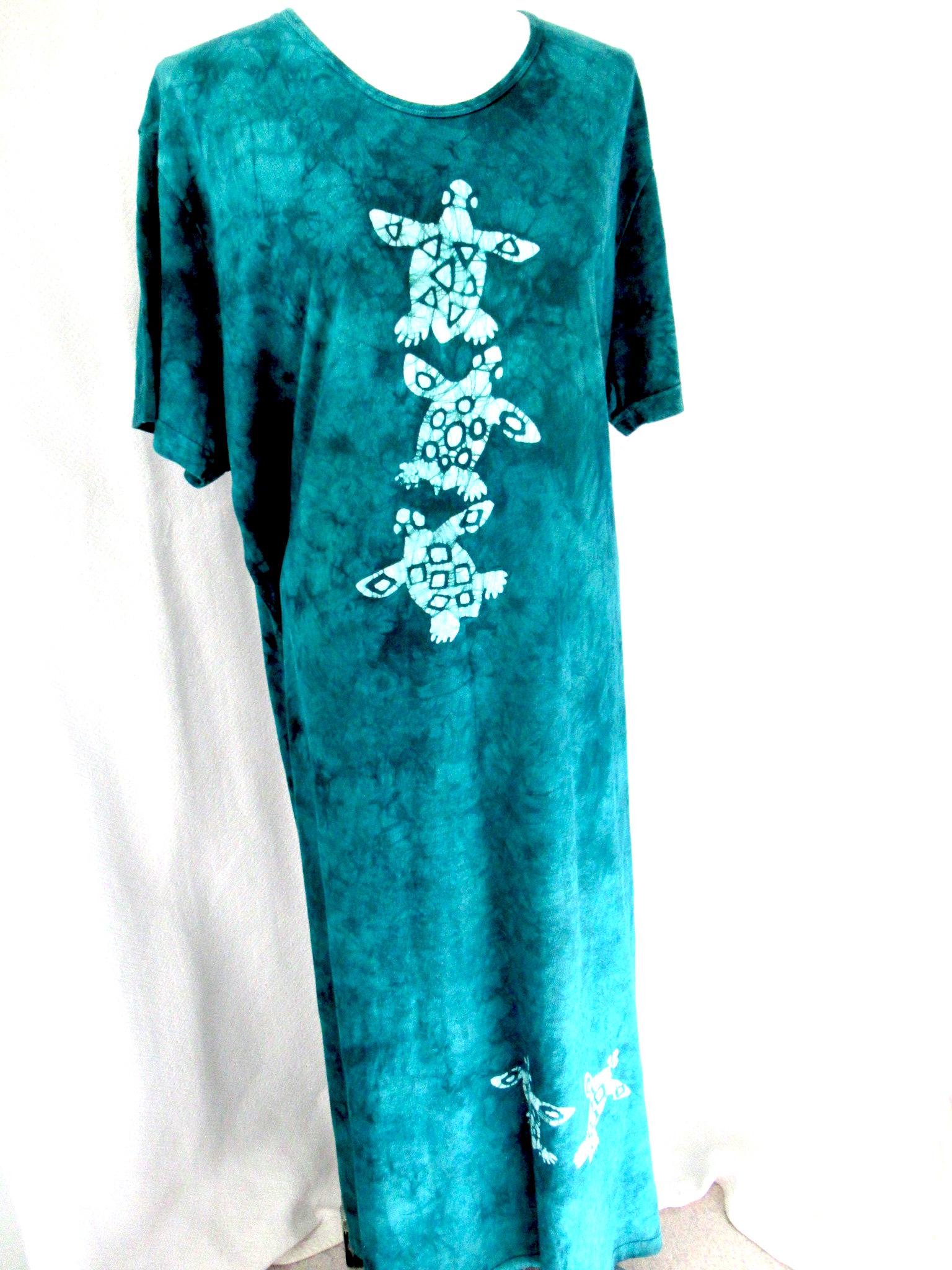 Vintage Green Long Sea Turtle Dress XXL, Natures Boutique Dress, Made in  USA, 100% Cotton, Cotton Beach Dress, Cotton Nightwear - Etsy