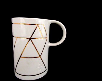 Starbucks 10 oz mug, Starbucks cream gold mug, Starbucks coffee mug, Starbucks mug, modern mug