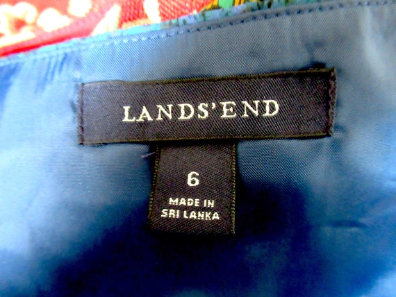 Lands End Dress size 6, cotton silk dress, blue g… - image 7