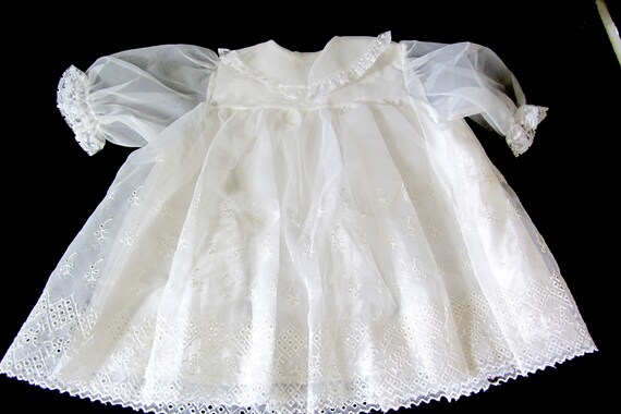 Vintage 3 piece baby girl set, white dress jacket… - image 7