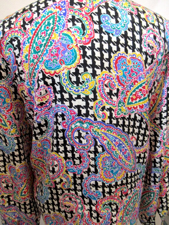 Vintage silk blouse and scarf, Adrianna Papell si… - image 3