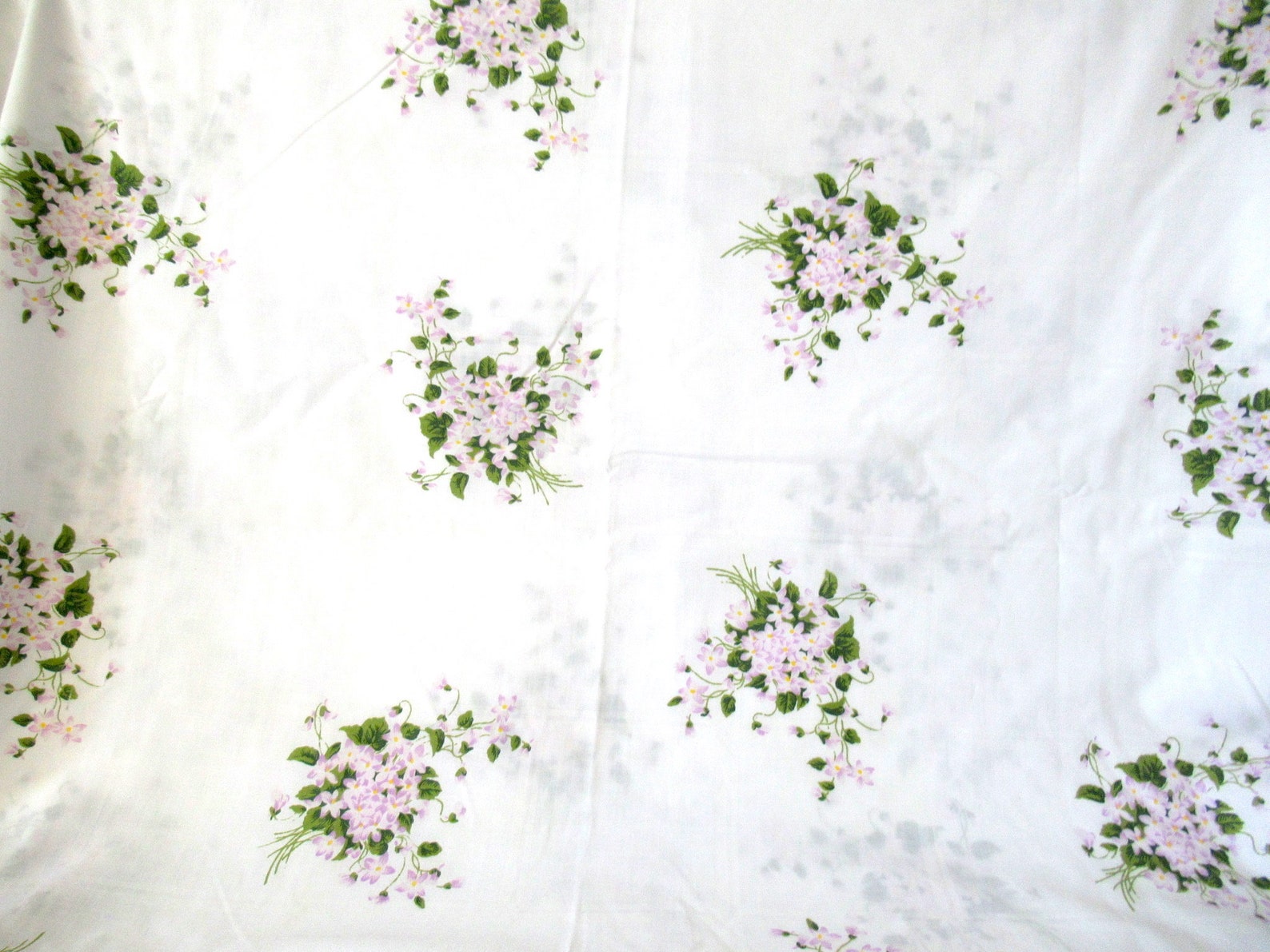 Vintage full flat sheet floral flat sheet vintage bedding Etsy