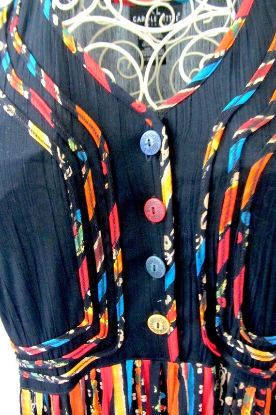 Boho 70s long rainbow dress, long concert dress, … - image 3