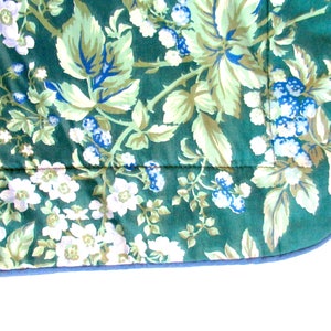 LAURA ASHLEY BRAMBLE Berry Floral Green/Blue/Lavender Set Of 2