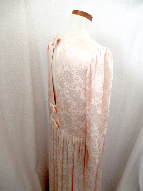 Vintage Eileen West silk open back dress, 80s sil… - image 5