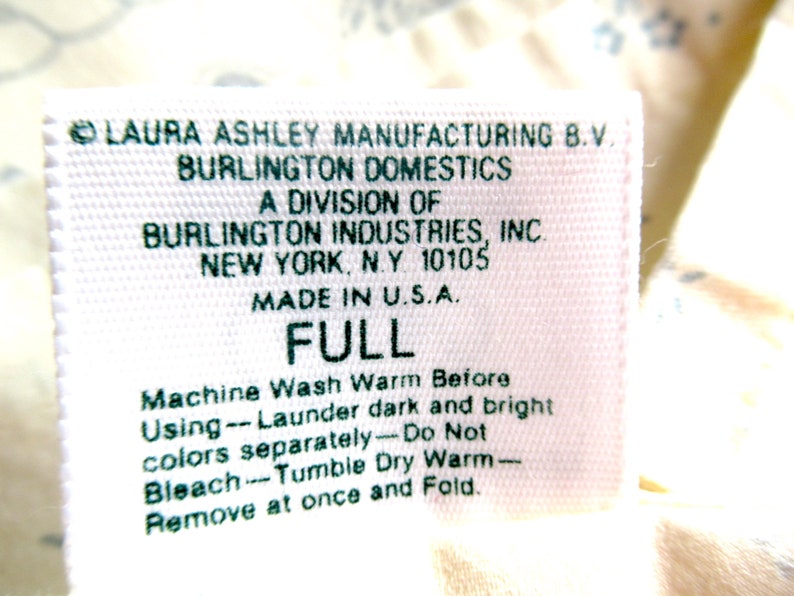 Laura Label Vintage Full Flat Laura Ashley Sheet, Full Flat Sheet, Vintage Bedding ...