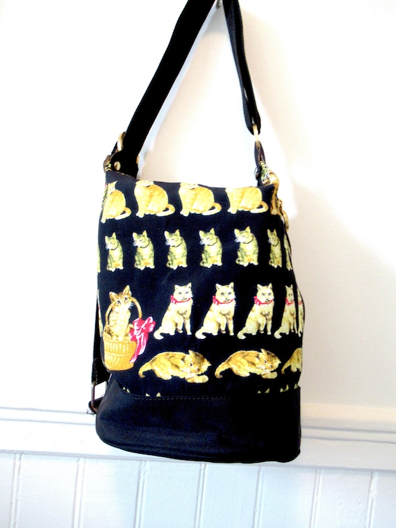 Versase bucket bag, cat motif bag, gym bag, travel