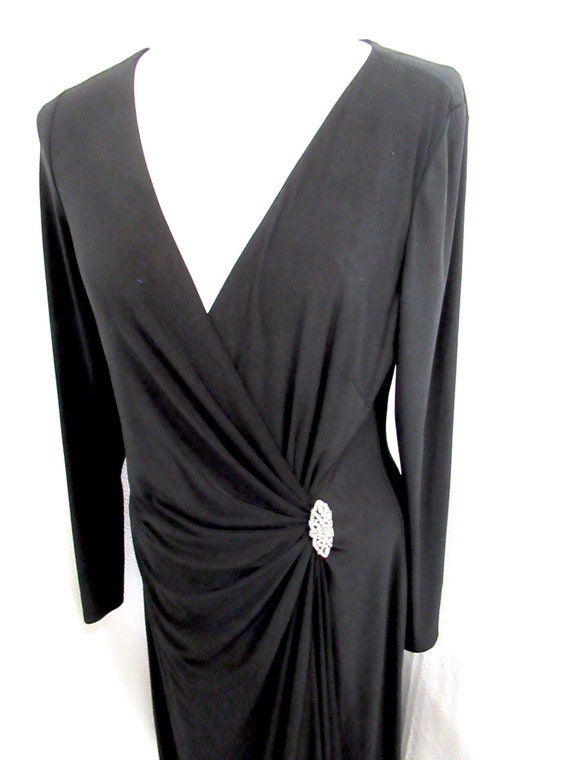 Ralph Lauren wrap black evening dress, long black… - image 4
