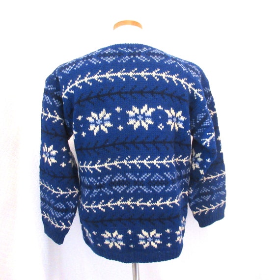 Vintage Norwegian sweater, Pure Wool, hand knit s… - image 10
