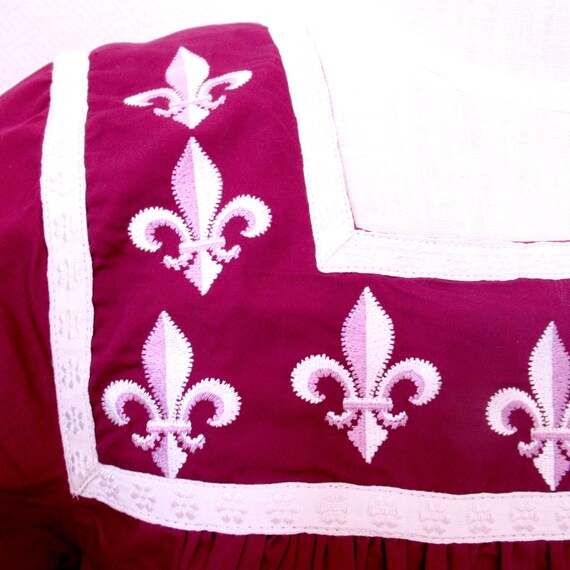 Vintage Muumuu dress, size PS, purple white dress… - image 5