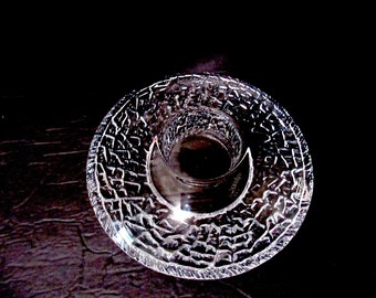 Orrefors Sweden round voltive holder, heavy Scandinavian Glass, tea light holder, voltive candle holder, shower gift, Swedish crystal