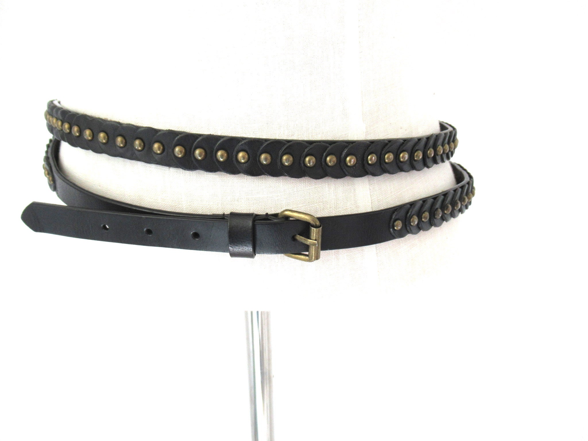 Black Extra Long Leather Belt Womans Leather Belt Belt With - Etsy