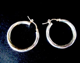 hoop earrings silver 925, silver earrings, bridesmaid gift, Valentines gift, Love gift, silver hoop earrings, sterling silver