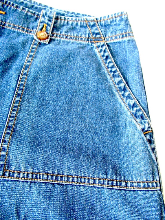 Orvis wide leg Jeans size 16, mid blue denim jean… - image 4
