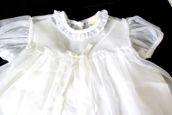 Vintage 3 piece baby girl set, white dress jacket… - image 2