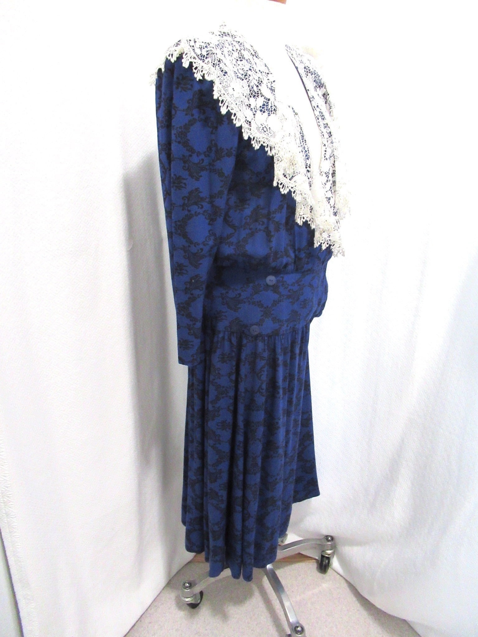 gunne sax blue floral dress Royal Blue main image 1