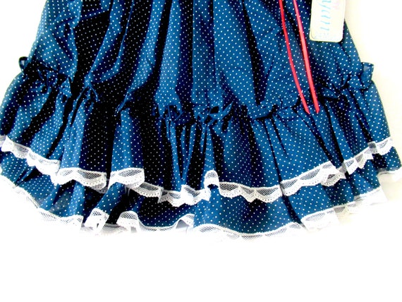 Vintage girls polka dot party dress, age 12-18 mo… - image 4