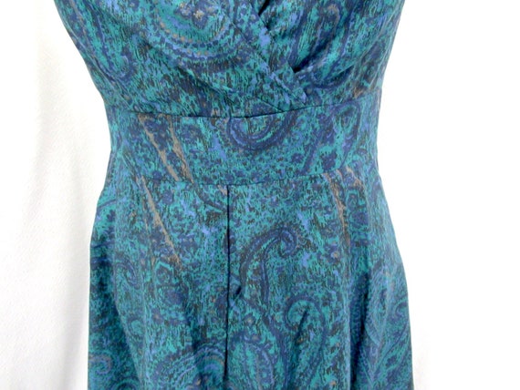 Lands End Dress size 6, cotton silk dress, blue g… - image 5
