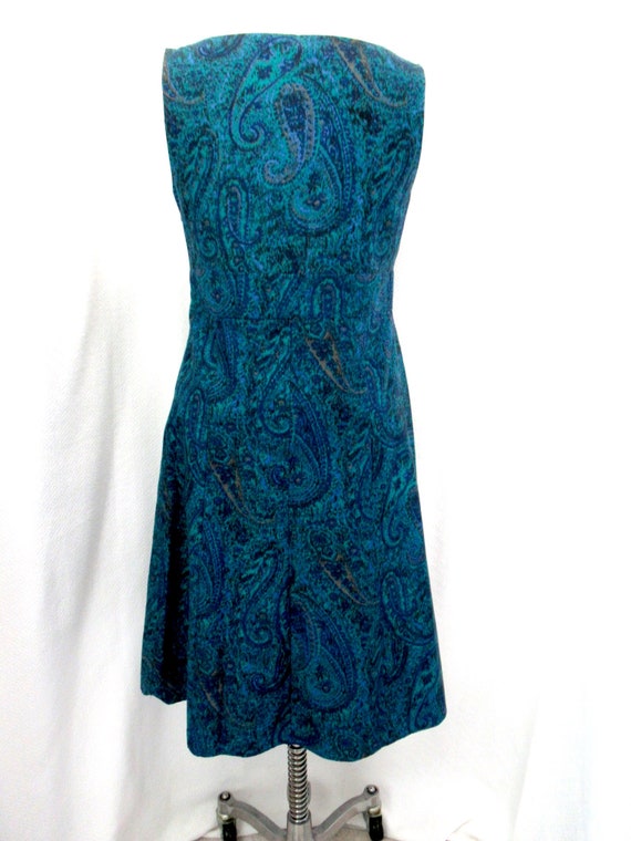 Lands End Dress size 6, cotton silk dress, blue g… - image 3