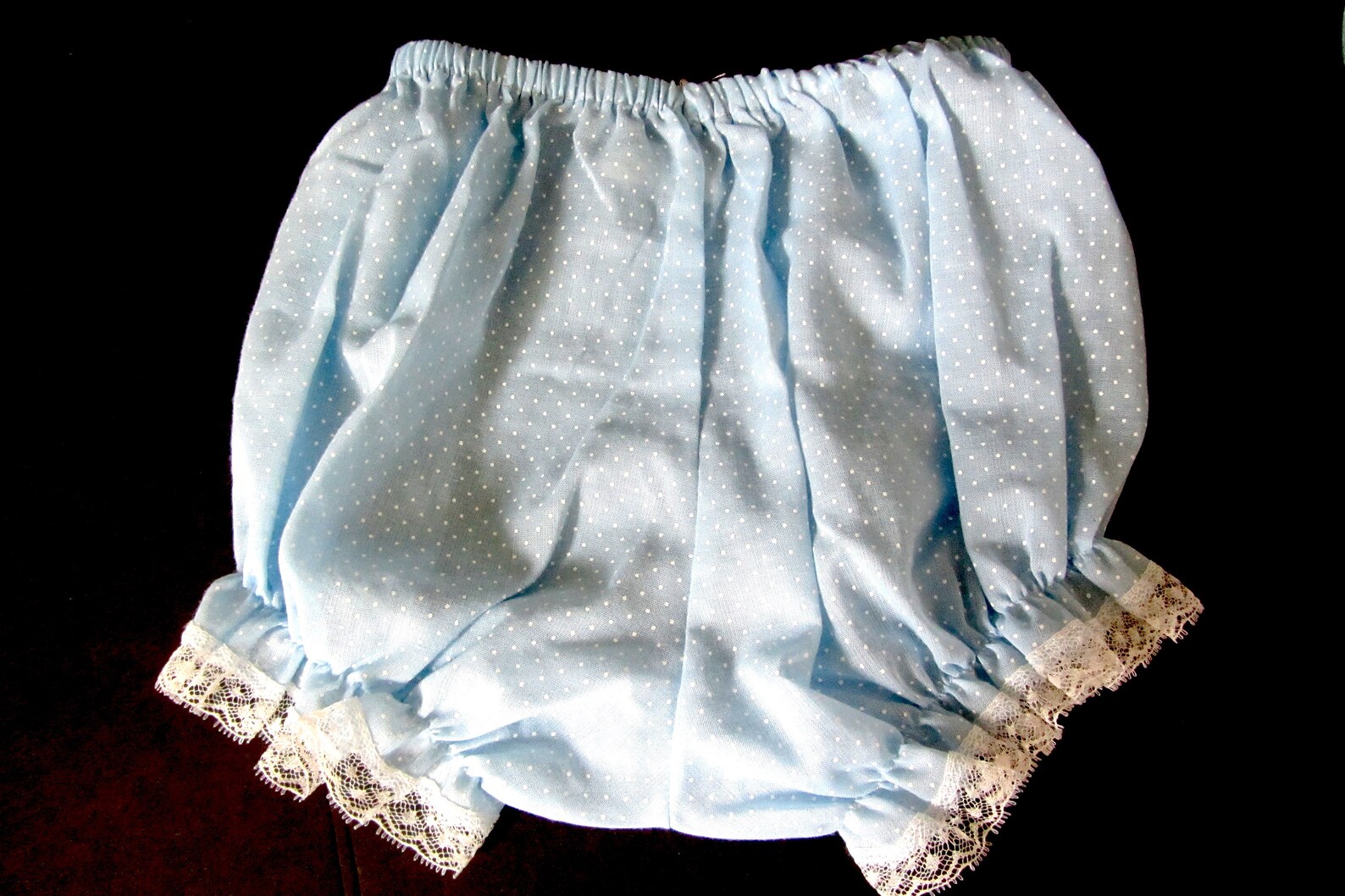 Vintage Baby Girls Dress With Bloomers Blue White Dress Set Etsy