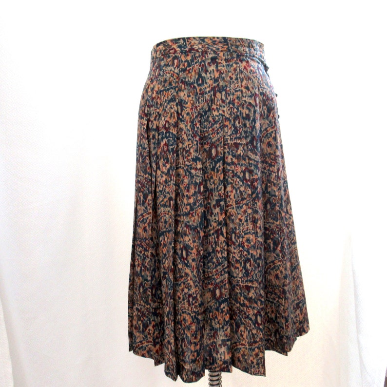 Jaeger Wool Pleated Skirt Side Button Skirt Pleated Wool | Etsy