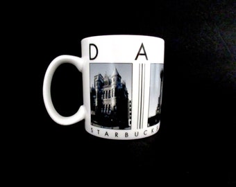 Starbucks Dallas City Scenes Mug, Dallas mug, collectable Starbucks mug, Large Starbucks mug