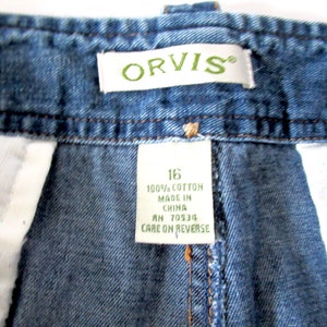 Orvis Wide Leg Jeans Size 16, Mid Blue Denim Jeans, Orvis Jeans, Wide ...