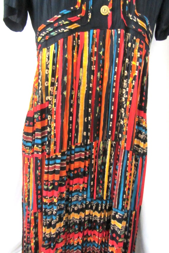 Boho 70s long rainbow dress, long concert dress, … - image 4