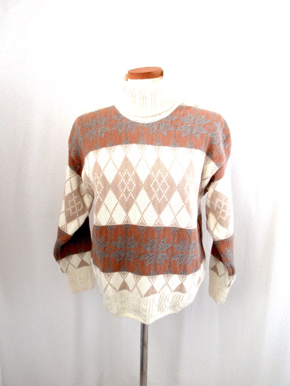 Talbots cotton diamond sweater, Talbots Knitwear, 