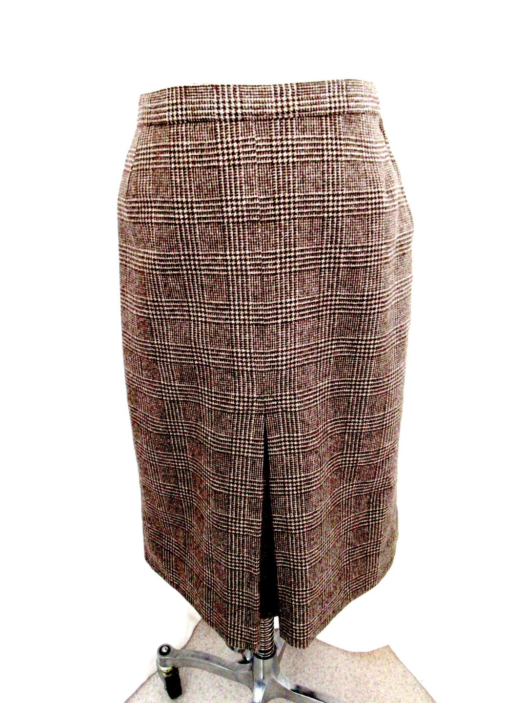 Vintage Brown Wool Skirt 28