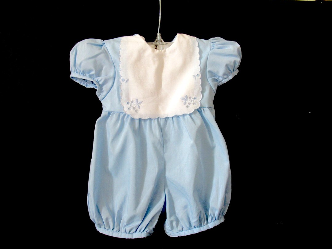 Vintage Baby Boys Romper, Blue Boys Romper, Royal Baby Romper, Baby