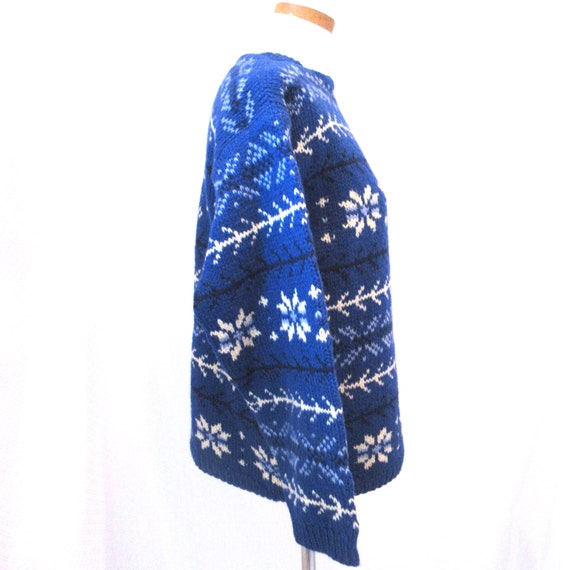 Vintage Norwegian sweater, Pure Wool, hand knit s… - image 8