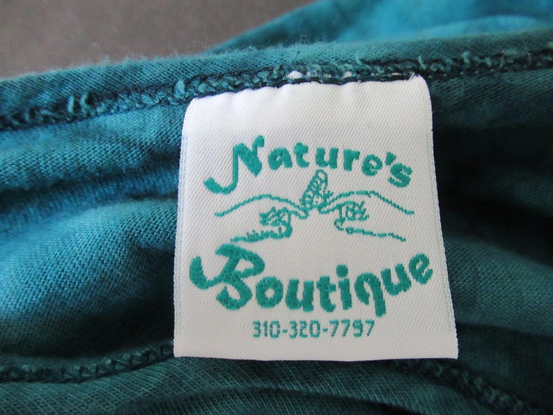 Vintage Green long Sea Turtle Dress XXL, Natures Boutique dress, made in USA, 100% cotton, cotton beach dress, cotton nightwear image 6