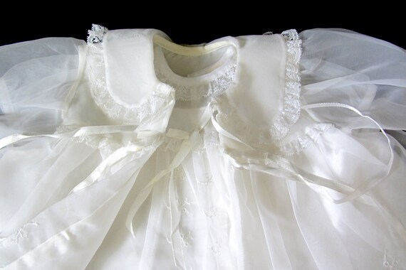 Vintage 3 piece baby girl set, white dress jacket… - image 8