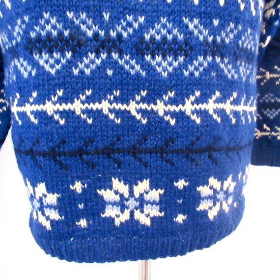Vintage Norwegian sweater, Pure Wool, hand knit s… - image 4