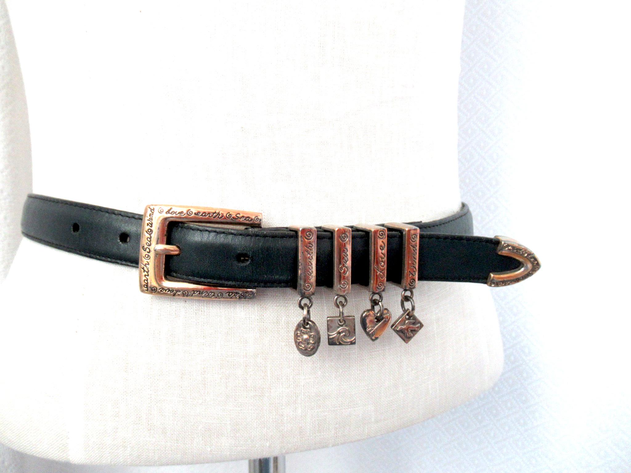 Vintage 90s Brighton Leather Dark Green Belt Medium EUC il_fullxfull.6505041560_51g3.jpg main image 3
