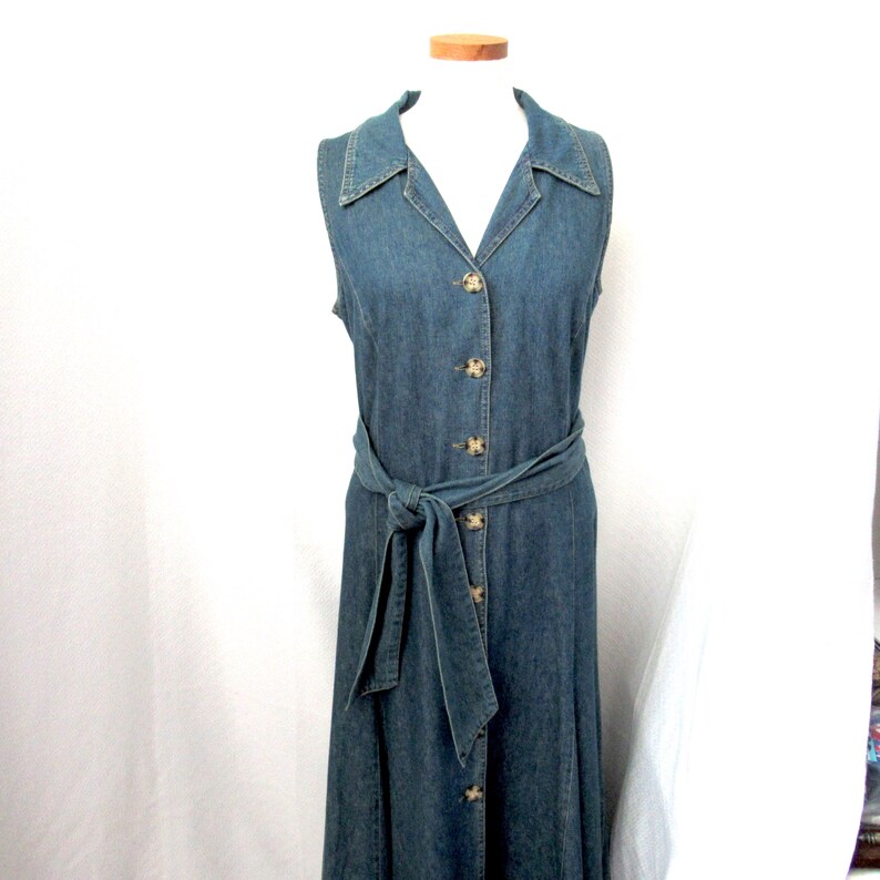 pleated denim dress