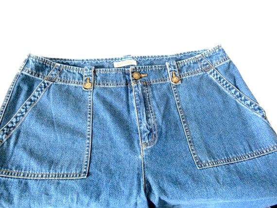 Orvis wide leg Jeans size 16, mid blue denim jean… - image 1