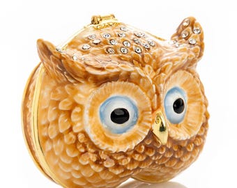 Brown Owl face trinket box