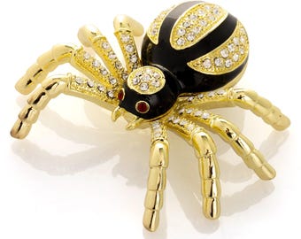 Araña tarántula dorada y negra