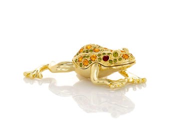 Golden Frog Trinket Box