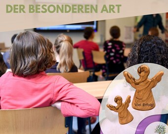 Zweite Wahl: Schutzengel als Handschmeichler aus Olivenholz – mit kleinen Makeln