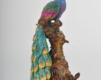 Gran pavo real en un árbol. Edición limitada 1 de 250.