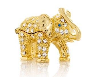Golden Elephant with crystals