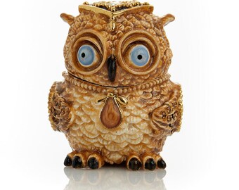 Brown Owl Trinket Box